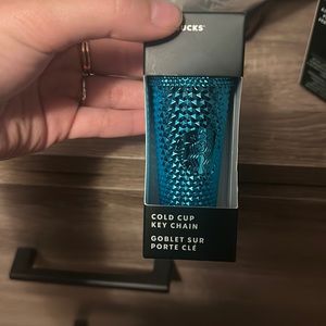 Blue Starbucks keychain